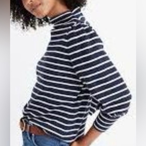 Madewell Mock Neck Puffed 3/4 Sleeve Sweater EUC - Picture 6 of 7